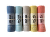 Contex MOKU Face Towel 59073-90 Set of 5 A. Blue Aqua Almond Lemon Mandarin NEW_1