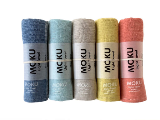Contex MOKU Face Towel 59073-90 Set of 5 A. Blue Aqua Almond Lemon Mandarin NEW_1