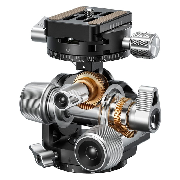 LEOFOTO G3 Geared pan head Folding Size 96mm 450g with BPL-50N Plate 3/8 Bit NEW_6