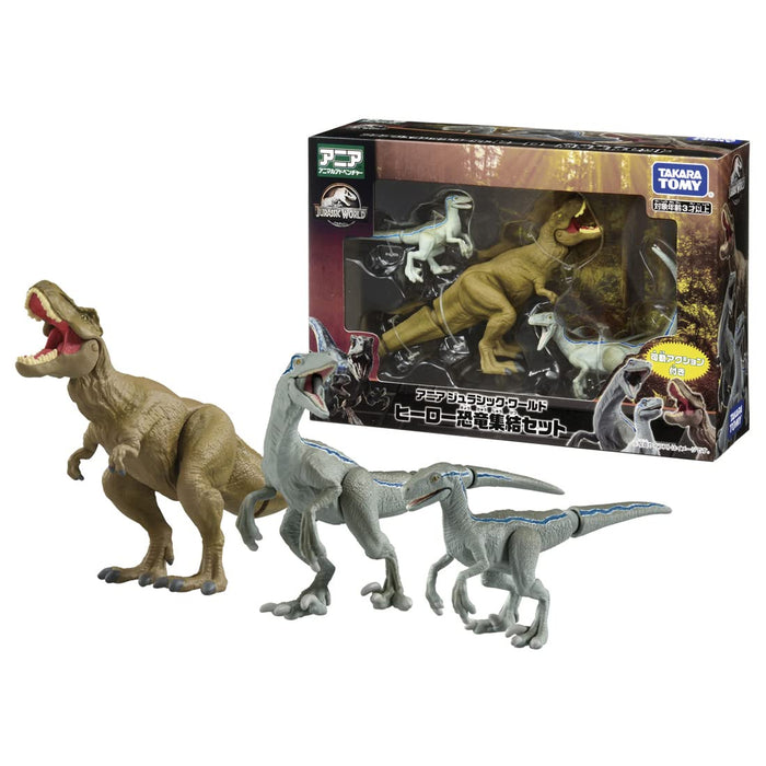 TAKARA TOMY ANIA Jurassic World Hero Dinosaur Gathering Set Mini Figure NEW_1