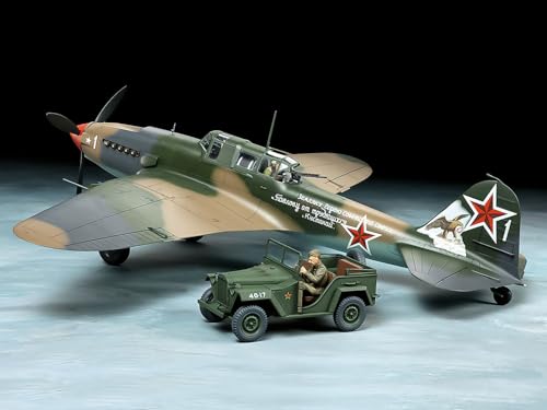 TAMIYA 1/48 Scale Limited ILYUSHIN IL-2 SHTURMOVIK & GAZ-67B SET kit 25212 NEW_2