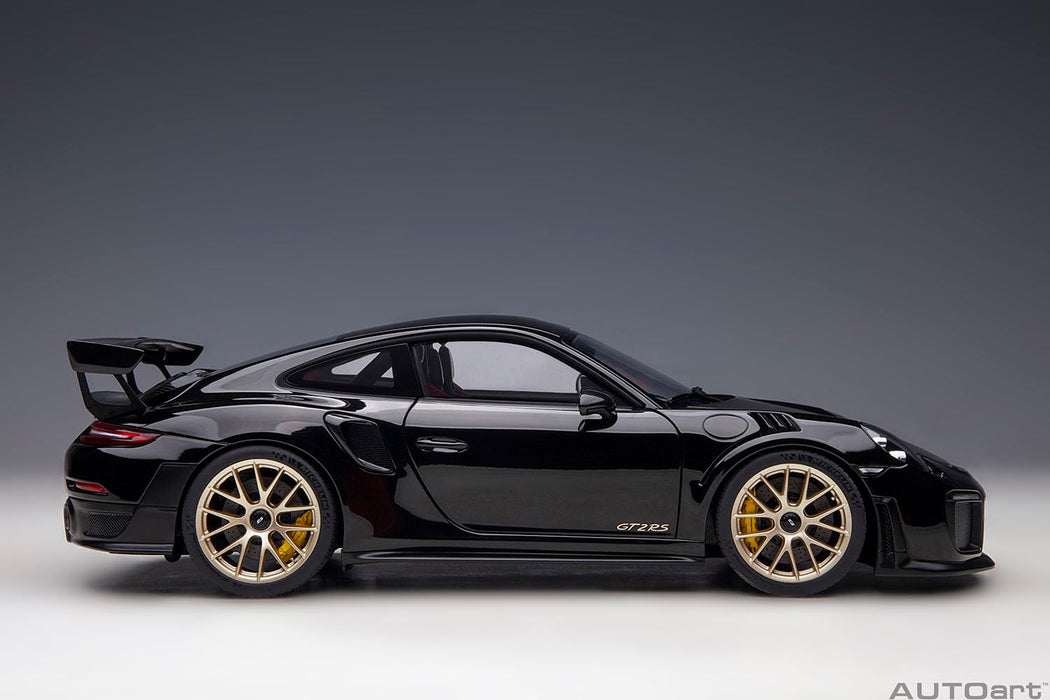 AUTOart 1/18 Porsche 911 991.2 GT2 RS Weissach Package Black/Carbon Black 78186_5