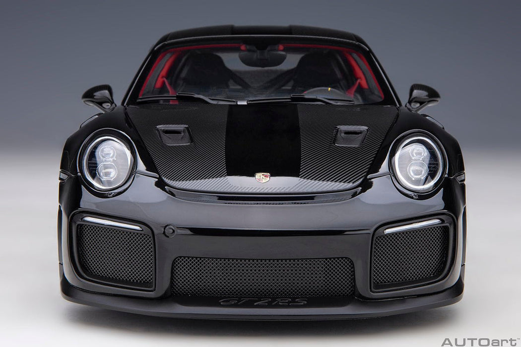 AUTOart 1/18 Porsche 911 991.2 GT2 RS Weissach Package Black/Carbon Black 78186_6