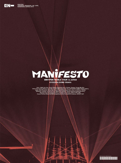 [Blu-ray] ENHYPEN WORLD TOUR 'MANIFESTO' in JAPAN Osaka 3-disc TYXT-19031 NEW_1