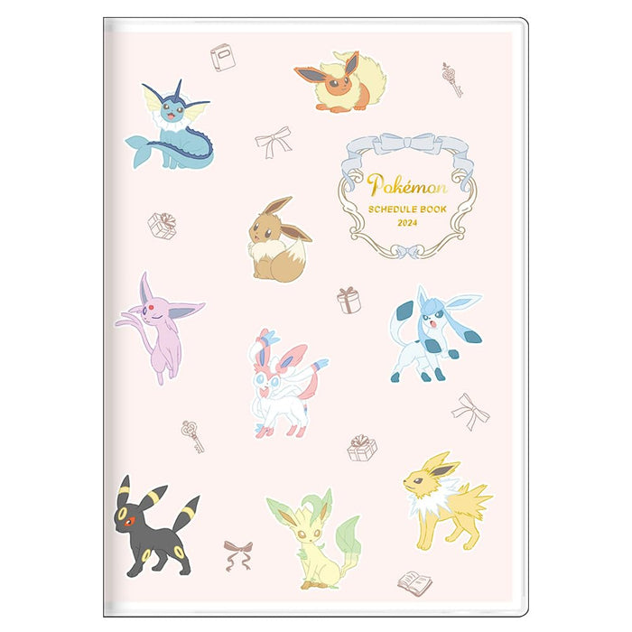 Sun-Star Stationery Pokemon 2024 Notebook Monthly B6 Eevee S2957132 PVC Cover_1