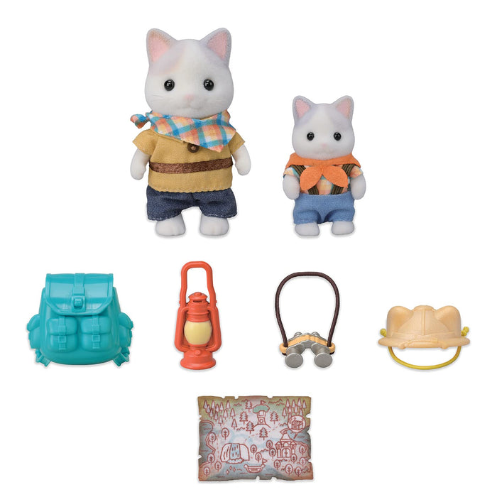 EPOCH Sylvanian Families Doll Set Dokidoki Exploration Latte Cat Siblings CO-76_2