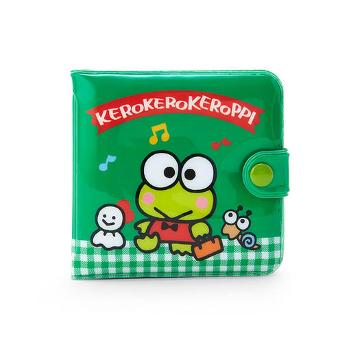 Sanrio vinyl wallet Kerokerokeroppi PVC 9x1.5x9cm Green Snap Button For Kids NEW_1