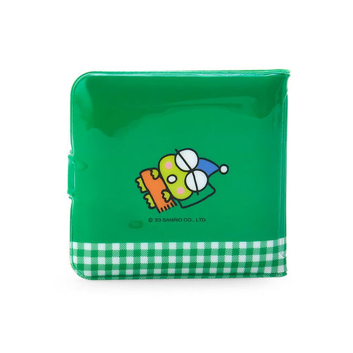 Sanrio vinyl wallet Kerokerokeroppi PVC 9x1.5x9cm Green Snap Button For Kids NEW_2