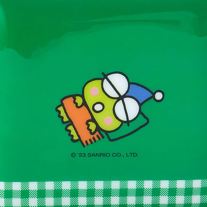 Sanrio vinyl wallet Kerokerokeroppi PVC 9x1.5x9cm Green Snap Button For Kids NEW_5