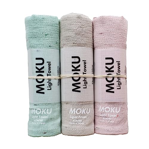 Kontex MOKU 59444-90 Face towel M size Set of 3 Pieces Mint, Armond, Baby Pink_1