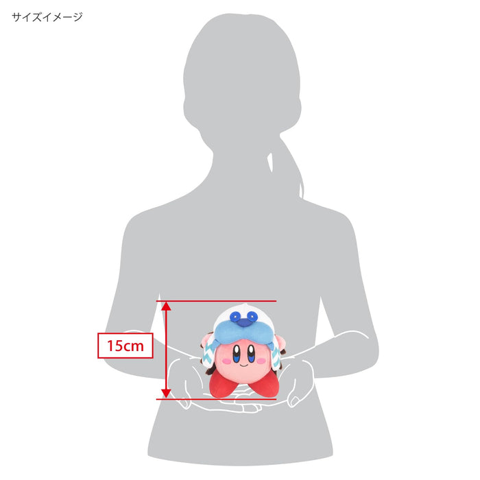Sanei Boeki Kirby's Dream Land Discovery Frosty Ice Kirby Plush Doll 15cm NEW_5