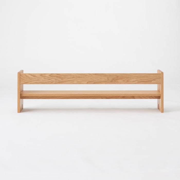 Muji Top shelf for wooden desk Oak veneer W109xD20xH30cm 1284107 Floating Shelf_3