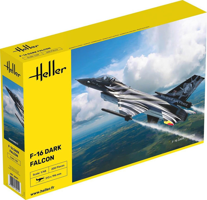 PLATZ Heller 1/48 Belgian Air Force F-16 Dark Falcon Plastic Model Kit HE30411_1