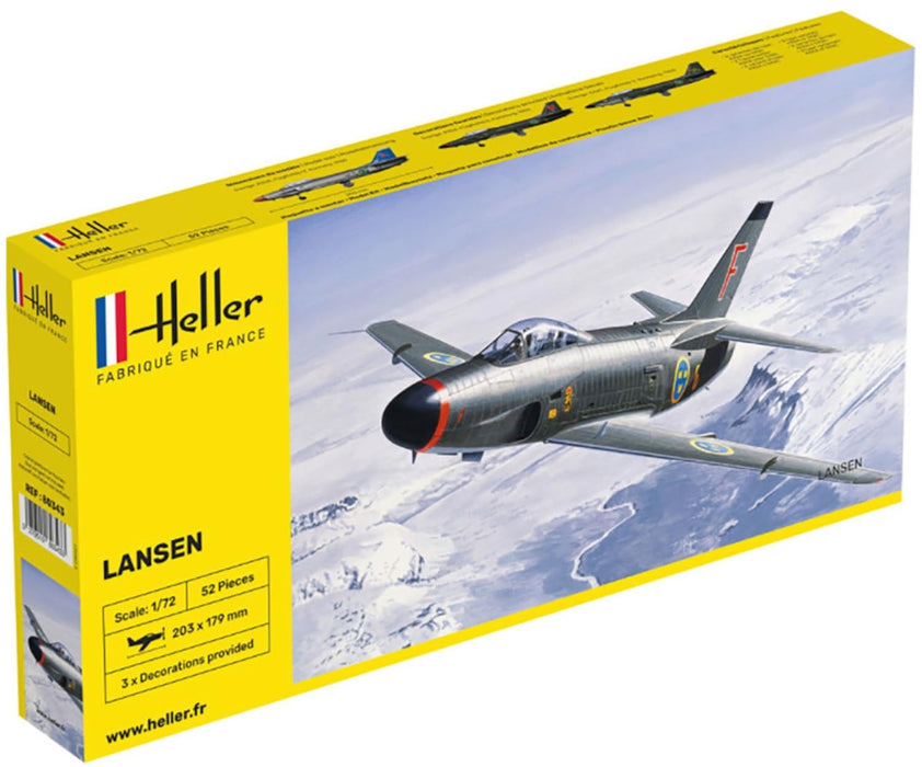 PLATZ Heller 1/72 scale Sweden Saab A/S 32 Lansen Plastic Model Kit HE80343 NEW_1