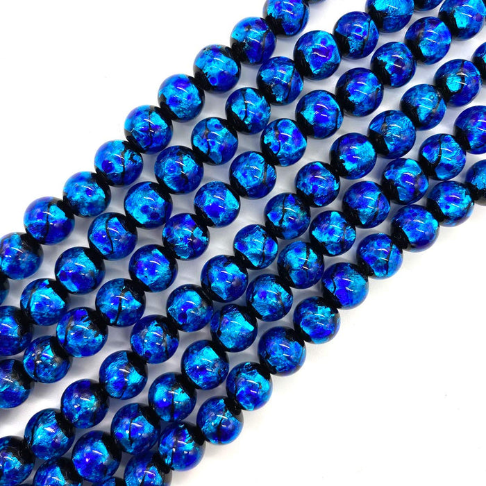 Sea Drop Okinawa Firefly glass blue series beads 10mm length 40cm 42pcs 005tt-10_1