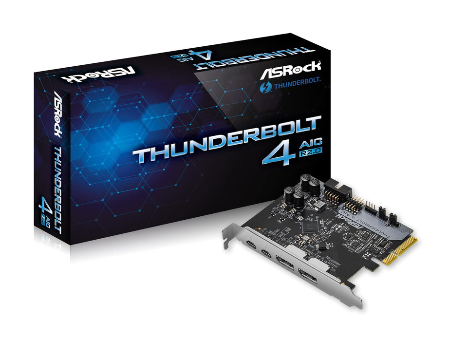 ASRock Thunderbolt 4 AIC R2.0 Extension Board Intel 500 Series Motherboar NEW_1