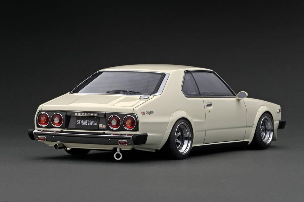 ignition model 1/18 Nissan Skyline 2000 GT-ES (C210) IG3231 White Resin Car NEW_2