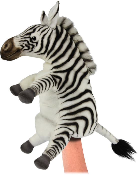 HANSA Zebra Hand Puppet BH8470 Realistic Design Animal Plush Doll Acrylic NEW_1
