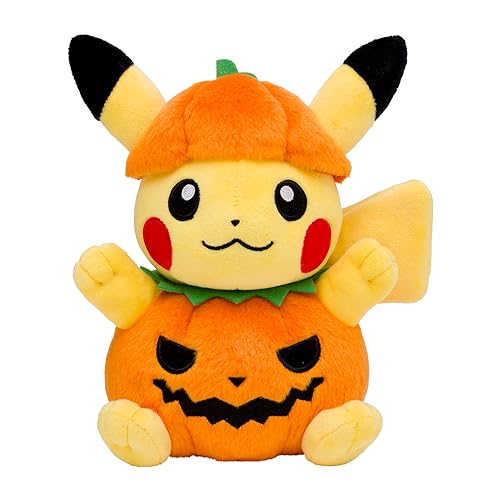 Pokemon Center Original 2023 Halloween Plush doll Pumpkin Pikachu H21xW16xD14cm_1