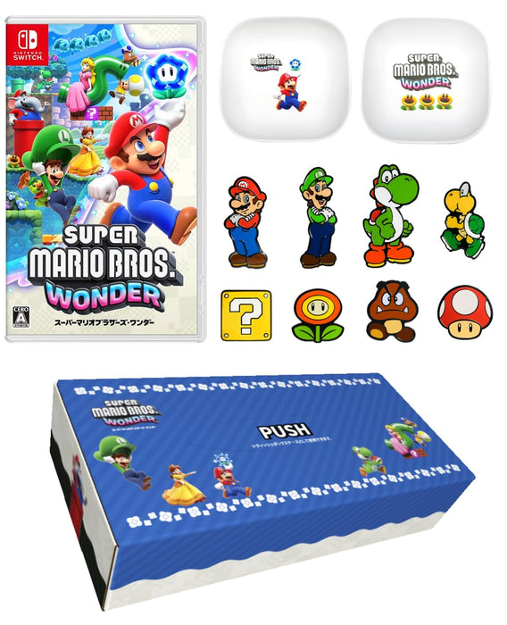 Nintendo Switch Super Mario Bros. Wonder with Square Small Plates + Pin Badge_1