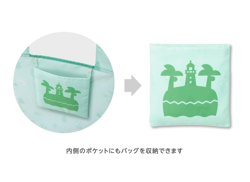Animal crossing wrapping x eco bag L size Mamekichi & Tsubukichi NSL-0122 NEW_4