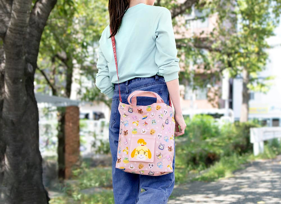 Animal crossing wrapping x eco bag S size Shizue NSL-0126 Pink Game Character_6