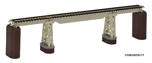 TOMIX N Gauge Trestle Bridge S280 F Ivory Brick Piers 2pcs 3277 Railway Model_2