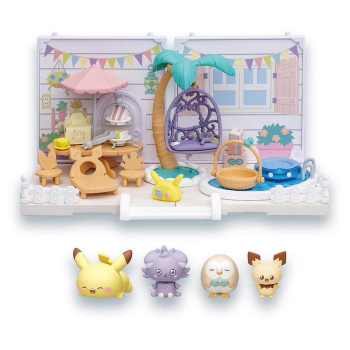 TAKARA TOMY Pokemon Pokepeace House Let's Party Garden Plastic House & Figure_1