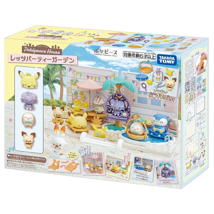 TAKARA TOMY Pokemon Pokepeace House Let's Party Garden Plastic House & Figure_3