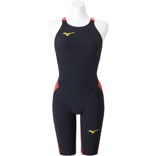 Mizuno Womens Swimsuit GX SONIC 6 ET Half Suit M ‎N2MGA703 96 Black x Red NEW_1