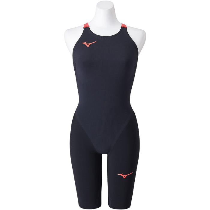 Mizuno Womens Swimsuit GX SONIC 6 NV Half Suit N2MGA701 96 Black/Red M size NEW_1