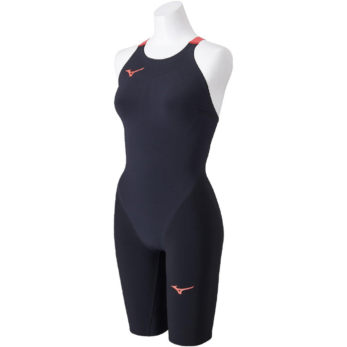 Mizuno Womens Swimsuit GX SONIC 6 NV Half Suit N2MGA701 96 Black/Red M size NEW_4