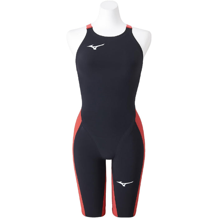 Mizuno Womens Swimsuit GX SONIC 6 CR Half Suit N2MGA702 96 Black/Red M size NEW_1