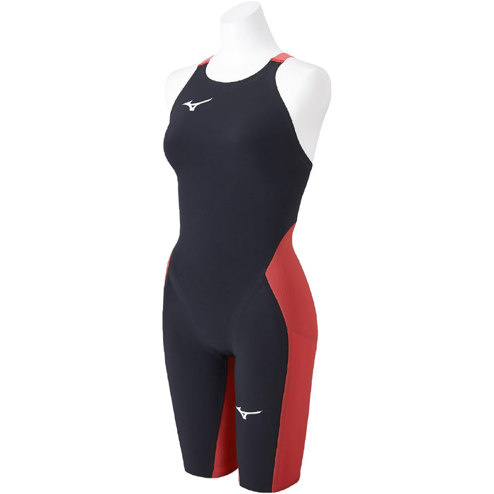 Mizuno Womens Swimsuit GX SONIC 6 CR Half Suit N2MGA702 96 Black/Red M size NEW_4