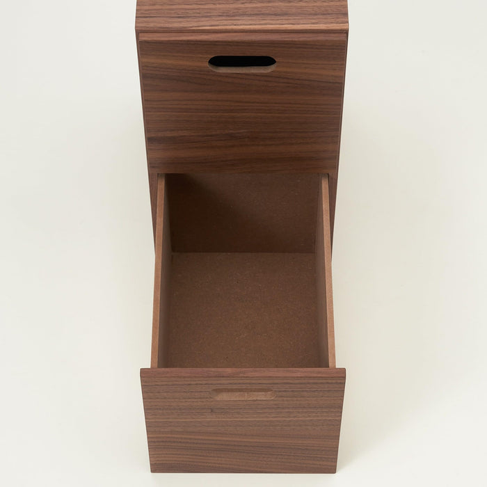MUJI Stacking Chest W37xD28xH18.5cm Half 2 Drawers Walnut Veneer 12381112 NEW_7