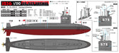 PIT-ROAD 1/350 JB SERIES JMSDF Submarine SS-573 YUSHIO Plastic Model Kit JB36_4