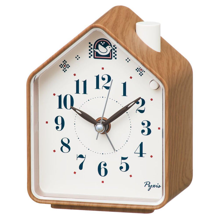 SEIKO Clock Alarm Clock Nature Sound Analog Switchable Alarm Pyxis NR453B 240g_1