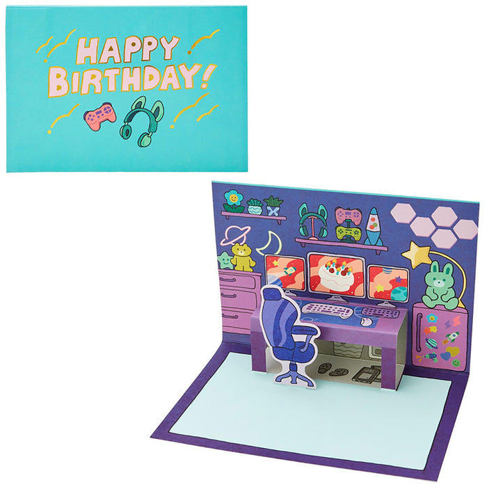 Sanrio Birthday Card Game Room Greeting Card BD162-3 SANRIO 950564 Paper NEW_1