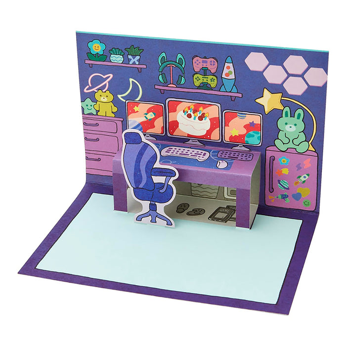 Sanrio Birthday Card Game Room Greeting Card BD162-3 SANRIO 950564 Paper NEW_3