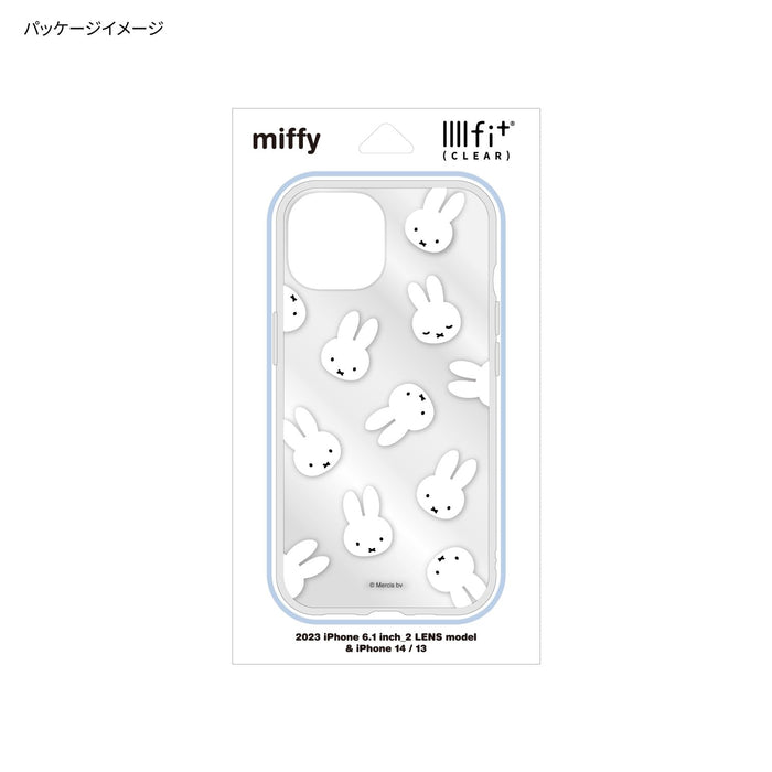 Gourmandise Miffy IIIIfit Clear iPhone15/14/13 Case MF-441A Full Face Pattern_1