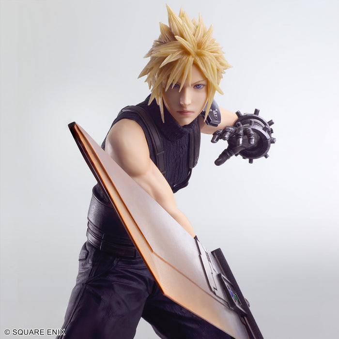 Square Enix Final Fantasy VII Rebirth Static Arts Cloud Strife Painted Figure_2