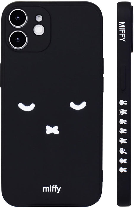 Miffy TPU iPhone 15 Pro Case Black Wireless Charging compatible C01MFTIP08A15P_1