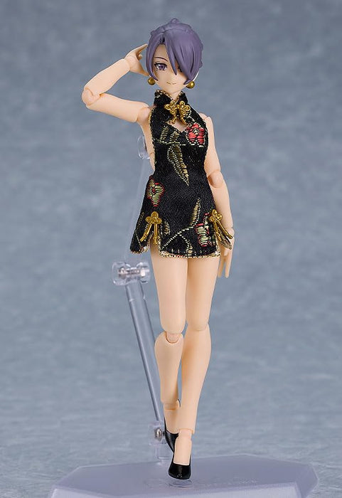 figma Female Body Mika with Mini Skirt Chinese Dress Outfit Black Figure M06914_2