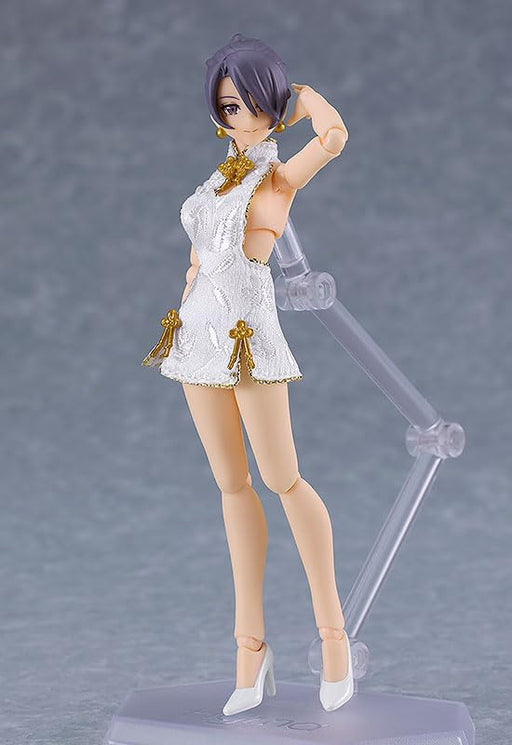 figma Female Body Mika with Mini Skirt Chinese Dress Outfit White Figure M06913_2