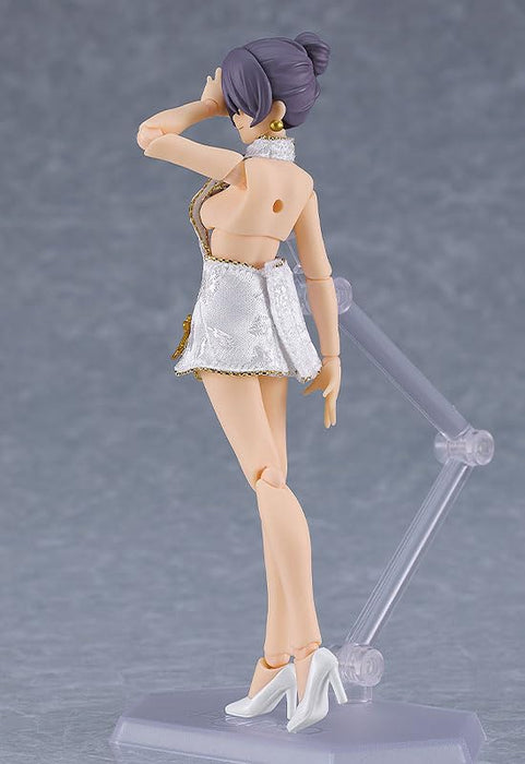 figma Female Body Mika with Mini Skirt Chinese Dress Outfit White Figure M06913_3