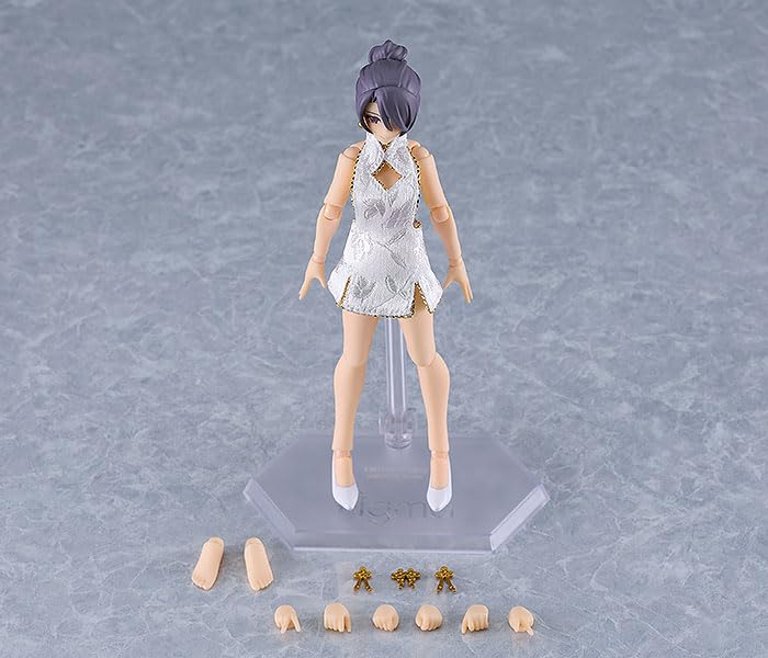 figma Female Body Mika with Mini Skirt Chinese Dress Outfit White Figure M06913_7