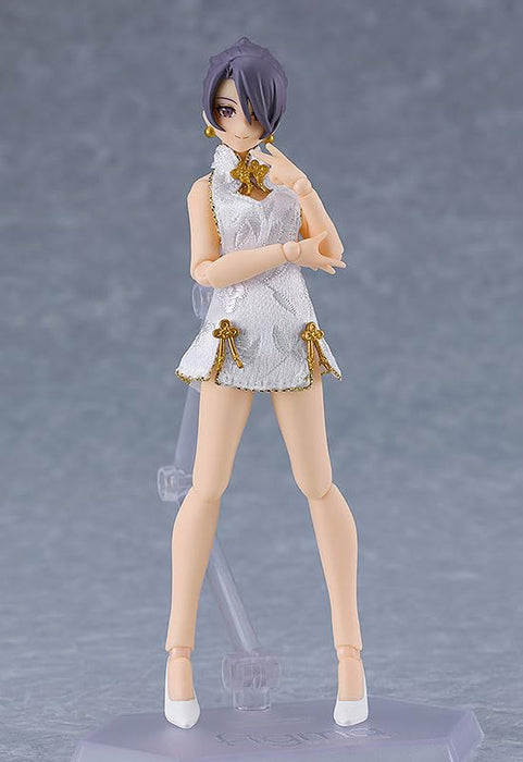 figma Female Body Mika with Mini Skirt Chinese Dress Outfit White Figure M06913_8