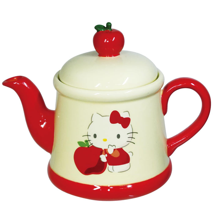 SANRIO Hello Kitty Teapot Apple Tableware 16x10x12.6cm 350ml Handwash Only NEW_1