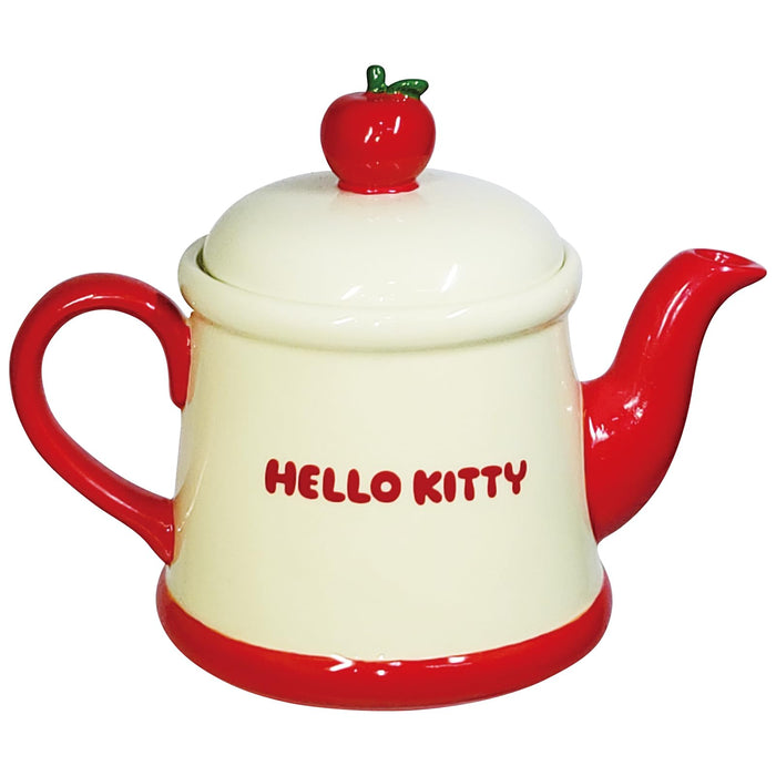 SANRIO Hello Kitty Teapot Apple Tableware 16x10x12.6cm 350ml Handwash Only NEW_4