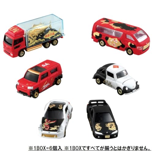 Takara Tomy Fukutomi Tomica BOX Set of 6 Diecast Miniature Car Lucky Animals NEW_2